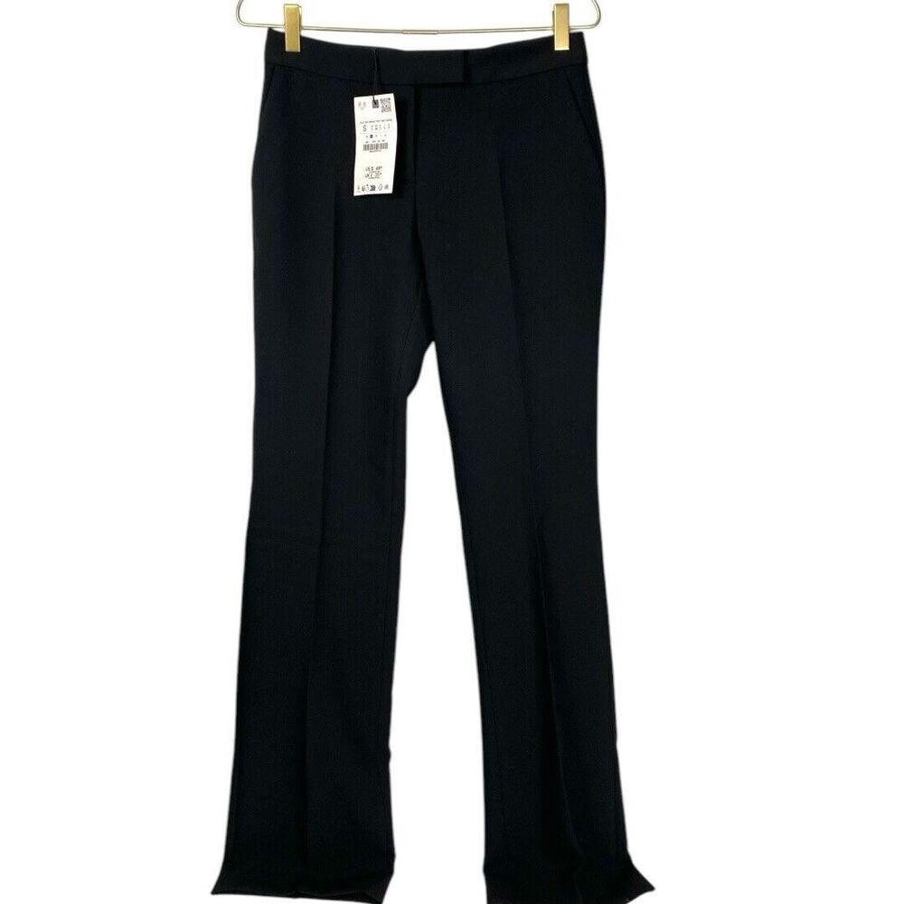 Zara Black Business Luxury Casual Trouser Pants Size S WP239